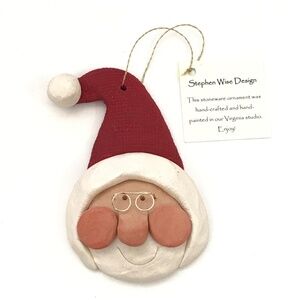 Santa Christmas Ornament Hand-Crafted NWT